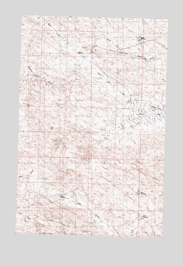 Burnett Flats West, MT USGS Topographic Map