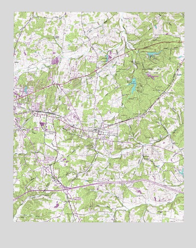 Burns, TN USGS Topographic Map