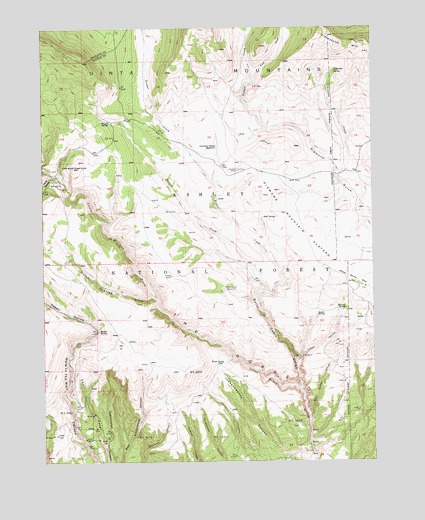 Burnt Cabin Gorge, UT USGS Topographic Map