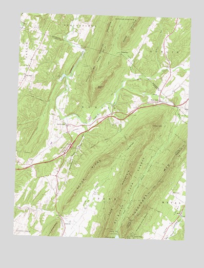 Burnt Cabins, PA USGS Topographic Map