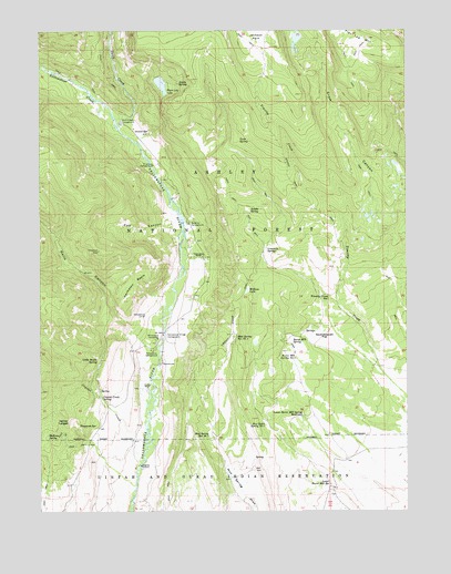 Burnt Mill Spring, UT USGS Topographic Map