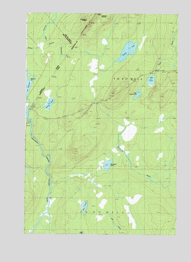 Burntland Pond, ME USGS Topographic Map