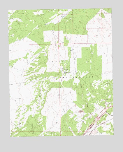 Burntwater Wash, AZ USGS Topographic Map