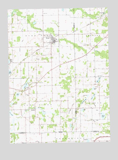 Burr Oak, MI USGS Topographic Map