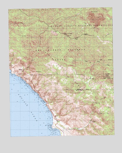 Burro Mountain, CA USGS Topographic Map