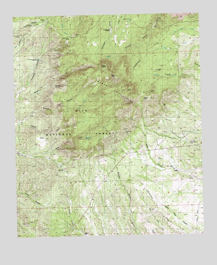 Burro Peak, NM USGS Topographic Map