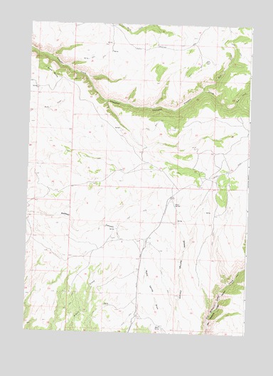 Bush Butte, WY USGS Topographic Map