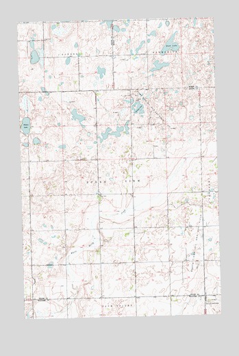 Bush Lake, ND USGS Topographic Map