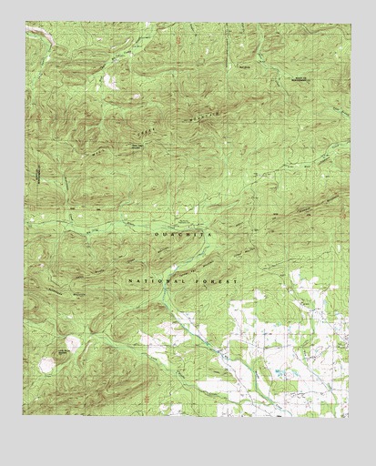 Brushy Creek Mountain, AR USGS Topographic Map