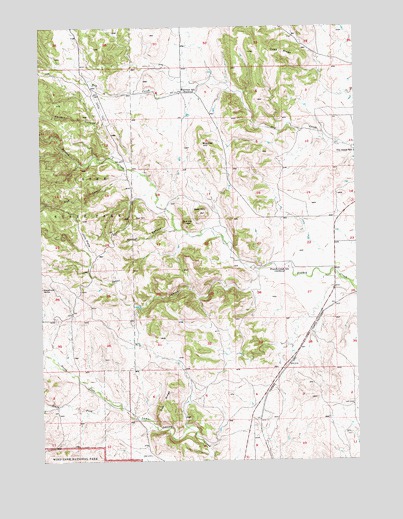 Butcher Hill, SD USGS Topographic Map