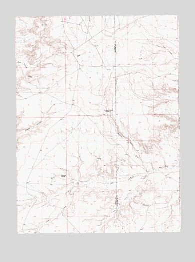 Butcher Knife Draw, WY USGS Topographic Map