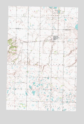 Butte, ND USGS Topographic Map