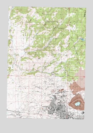 Butte North, MT USGS Topographic Map
