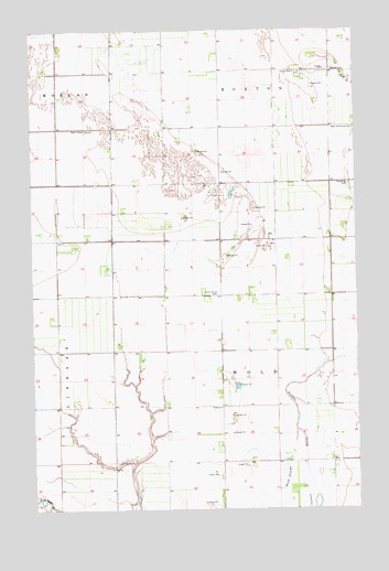 Buxton SW, ND USGS Topographic Map