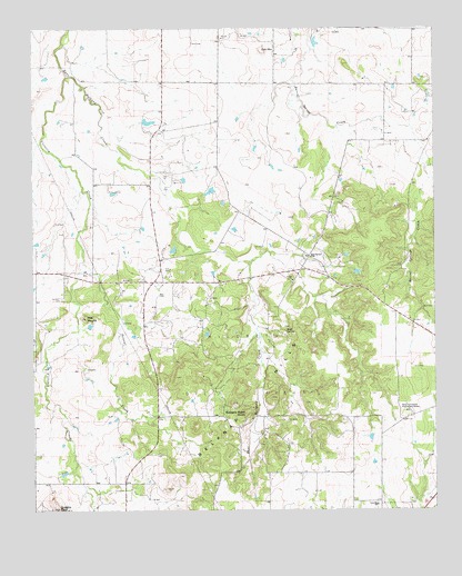 Buzzard Roost Knob, TX USGS Topographic Map