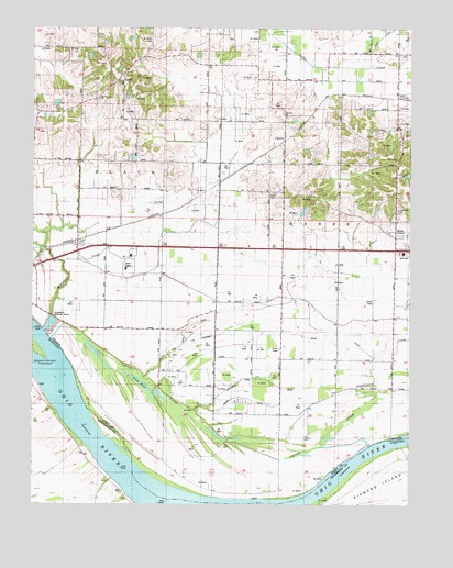 Caborn, IN USGS Topographic Map