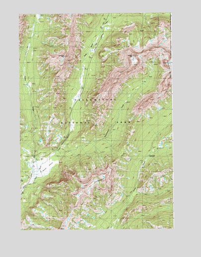 Abiathar Peak, WY USGS Topographic Map
