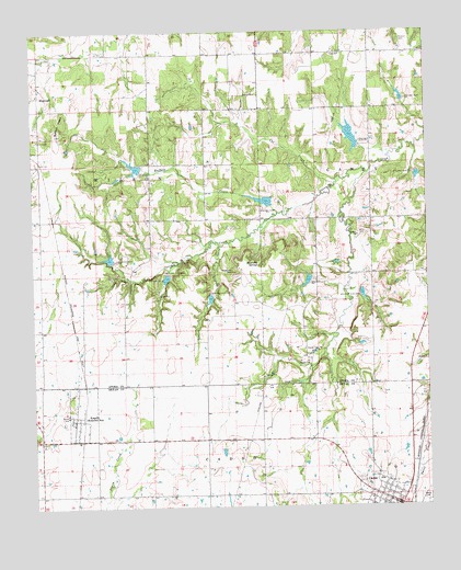 Caddo North, OK USGS Topographic Map