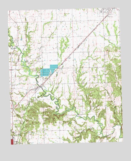 Caddo South, OK USGS Topographic Map