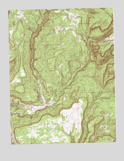 Calamity Mesa, CO USGS Topographic Map