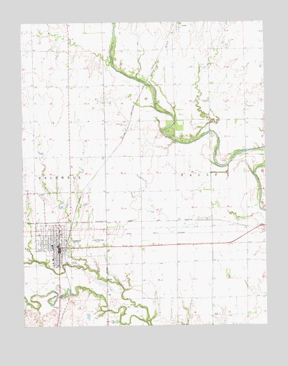 Caldwell, KS USGS Topographic Map