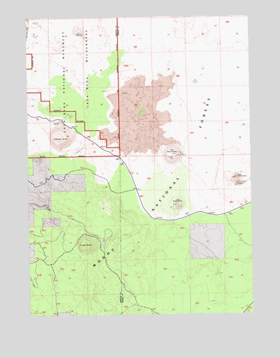 Caldwell Butte, CA USGS Topographic Map