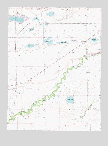 Caldwell Lake, WY USGS Topographic Map