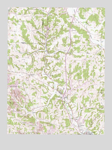 Caldwell North, OH USGS Topographic Map