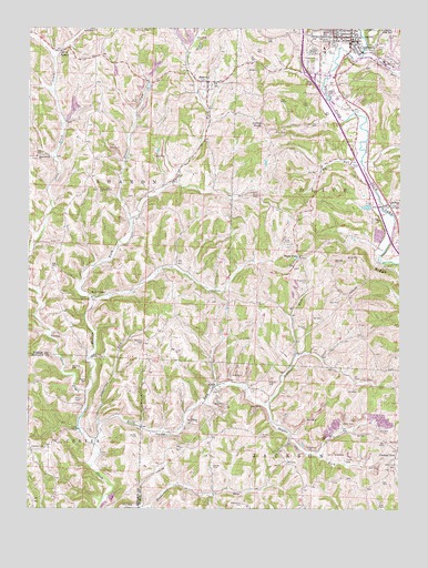 Caldwell South, OH USGS Topographic Map