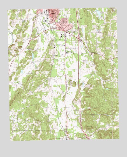 Calhoun South, GA USGS Topographic Map