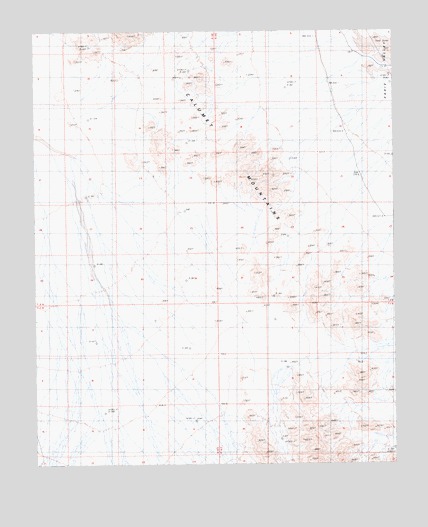 Calumet Mountains, CA USGS Topographic Map