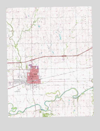 Abilene, KS USGS Topographic Map
