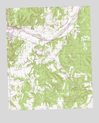 Calvin East, OK USGS Topographic Map