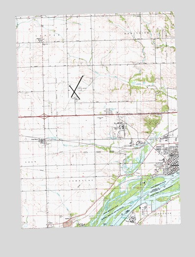 Camanche, IA USGS Topographic Map