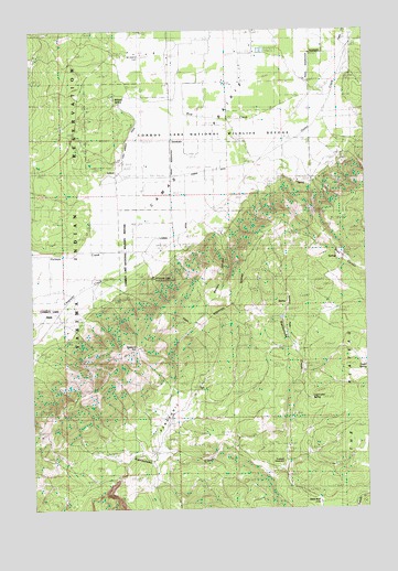 Camas Prairie, WA USGS Topographic Map