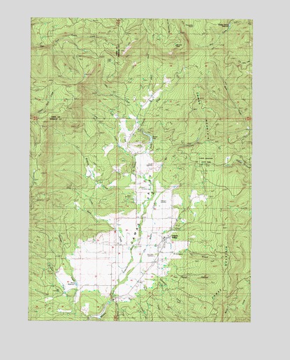 Camas Valley, OR USGS Topographic Map