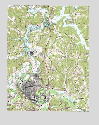 Cambridge, OH USGS Topographic Map