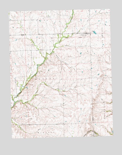 Cambridge NE, KS USGS Topographic Map