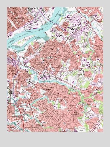 Camden, NJ USGS Topographic Map
