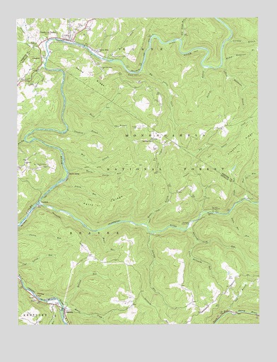 Camden On Gauley, WV USGS Topographic Map