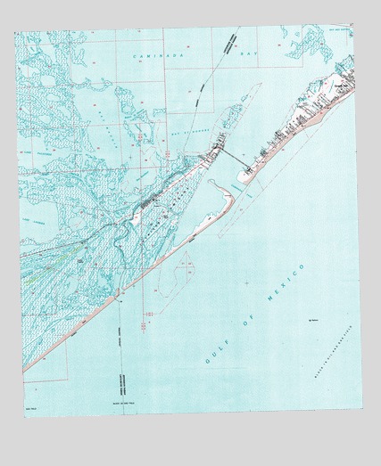 Caminada Pass, LA USGS Topographic Map