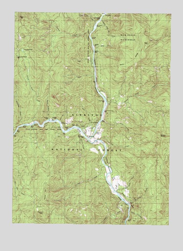 Agness, OR USGS Topographic Map