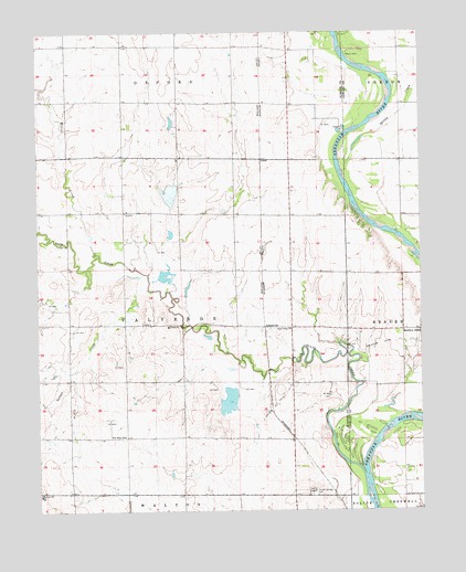 Adamsville, KS USGS Topographic Map