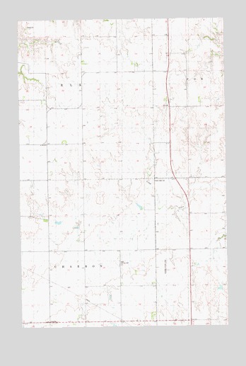 Camp Creek West, ND USGS Topographic Map