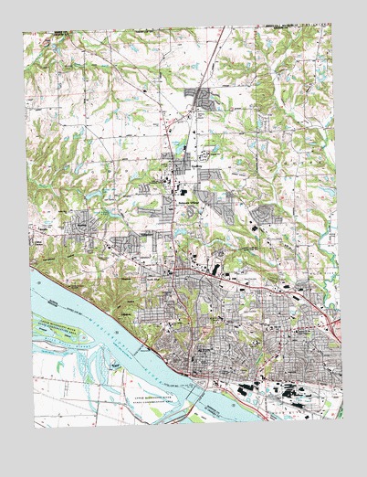 Alton, IL USGS Topographic Map