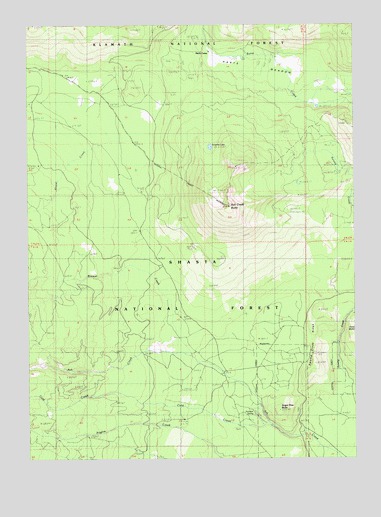 Ash Creek Butte, CA USGS Topographic Map