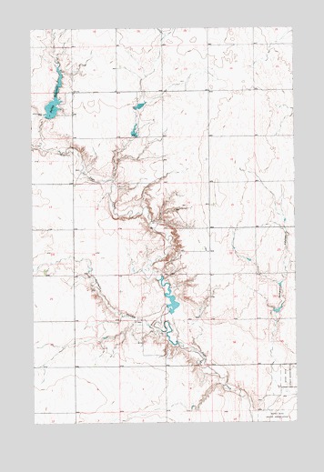 Bailey Reservoir, MT USGS Topographic Map