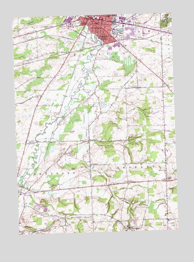 Batavia South, NY USGS Topographic Map