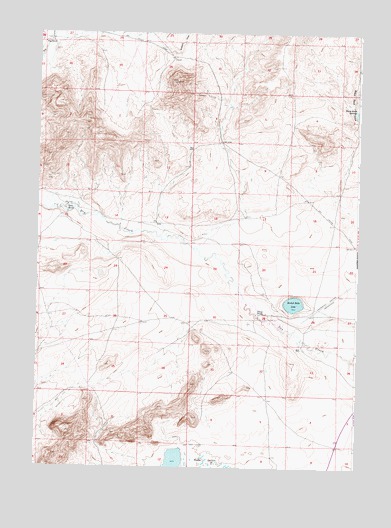 Beulah Belle Lake, WY USGS Topographic Map