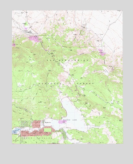 Big Bear City, CA USGS Topographic Map